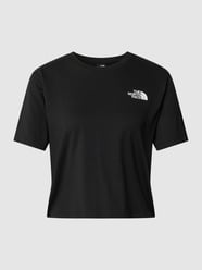 Cropped T-Shirt mit Label-Print von The North Face Schwarz - 47