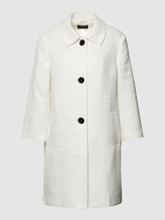 Lange blazer met platte kraag van comma Wit - 45