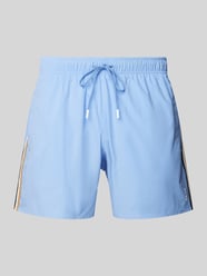 Badehose mit elastischem Bund Modell 'Iconic' von BOSS Blau - 2