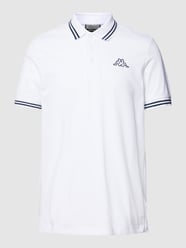 Poloshirt met labelstitching, model 'ALEOT' van Kappa Wit - 40