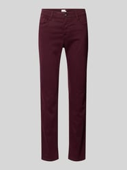 Broek van lyocellmix, model 'MARY THERMO' van Brax Bordeaux - 2