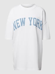 Oversized T-Shirt mit Label-Print von REVIEW Weiß - 46
