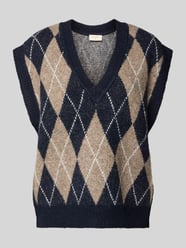 Pullunder mit V-Ausschnitt Modell 'Grsargyle' von FREE/QUENT Beige - 8