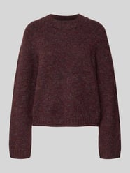 Regular Fit Strickpullover mit Woll-Anteil Modell 'INGRID' von Vero Moda Bordeaux - 13