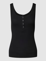 Tanktop met drukknoopsluiting, model 'KITTE' van Pieces Grijs / zwart - 33