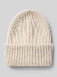 Mütze mit Kaschmir-Anteil Modell 'MOELLA' von Pieces Beige - 32