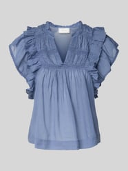 Regular fit blousetop met kapmouwen, model 'Jayla' van Neo Noir - 12