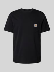 T-Shirt mit Label-Patch Modell 'POCKET' von Carhartt Work In Progress Schwarz - 16