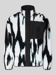 Regular Fit Fleecejacke mit Logo-Stitching Modell 'Jacquard' von Calvin Klein Jeans - 46
