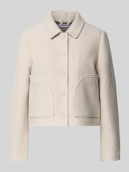 Regular fit blazer van een mix van viscose en wol van COMMA - 8