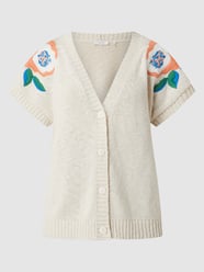 Cardigan met bloemborduursels van Rich & Royal Wit - 44