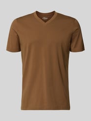 męski t-shirt o kroju regular fit z czystej bawełny od s.Oliver RED LABEL - 24