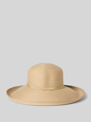Hoed met brede rand model 'Raffaelo' van Loevenich Beige - 21