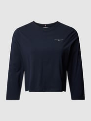 PLUS SIZE Longsleeve mit Label-Print von Tommy Hilfiger Curve Blau - 35