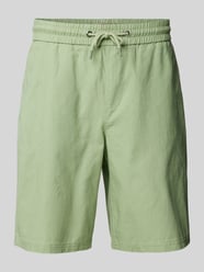 Szorty z dzianiny dresowej o kroju regular fit z mieszanki lnu model ‘BAY’ od Blend - 30
