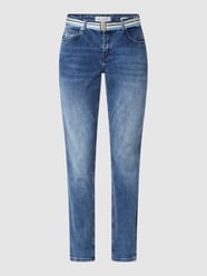 Girlfriend fit jeans met stretch, model 'Masha' van Rosner Blauw / turquoise - 38