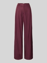 Stoffen broek van een mix van lyocell en katoen met wijde pijpen van JAKE*S STUDIO WOMAN Bordeaux - 16