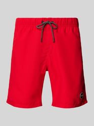 Badehose mit Label-Patch Modell 'Mike' von Shiwi Rot - 8