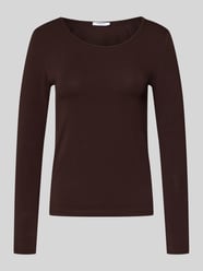 Shirt met lange mouwen en geribde ronde hals van ZABAIONE - 37