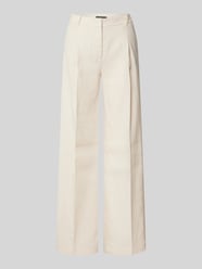 Straight Leg Bundfaltenhose mit Bügelfalten Modell 'AMELIE' von Cambio Beige - 1