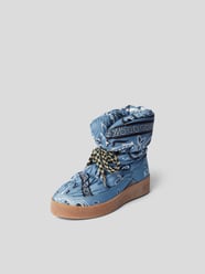 Ankle Boots mit grafischem Muster von Khrisjoy Türkis - 19