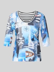 T-shirt in all-over look met 3/4-mouw van Marc Cain - 13