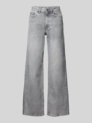 Wide fit high rise jeans van hoogwaardige katoenmix, model 'JUICY' van Only Grijs / zwart - 22