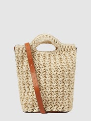 Crossbodytas van papierstro  van Esprit Wit - 8