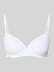 Beugelbeha van katoenmix met kant van Schiesser - 35