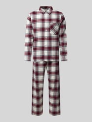 Pyjama mit Teilungsnähten von Schiesser Blau - 17