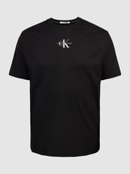 PLUS SIZE Regular Fit T-Shirt mit Label-Print von Calvin Klein Jeans Plus Schwarz - 13