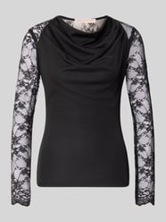 Slim fit shirt met lange mouwen met kant van Rinascimento - 37