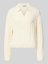 Gebreide pullover met V-hals en platte kraag van Review - 38