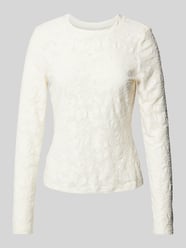 Longsleeve mit Strukturmuster von Jake*s Collection Beige - 33