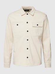 Vrijetijdsoverhemd met paspel- en klepzakken, model 'Coben' van Jack & Jones Wit - 13
