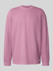 Regular fit sweatshirt van katoenmix, model 'NUWOLO' van Hugo Blue Fuchsia - 11