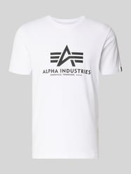 t-shirt z logo i okrągłym dekoltem od Alpha Industries - 19