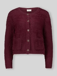 Regular fit gebreid jack van katoenmix van ROBE LÉGÈRE Bordeaux - 2