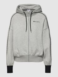 Sweatjack met labeldetails, model 'VELOUR' van CHAMPION Grijs - 37