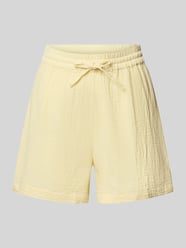 Szorty o kroju comfort fit z czystej bawełny model 'SASTINA' od PIECES - 3