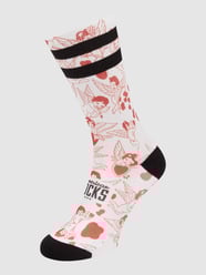 Socken mit Allover-Muster Modell 'Valentine'  von American Socks Rot - 48