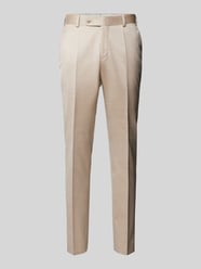 Slim Fit Anzughose mit Bügelfalten von Wilvorst Beige - 23