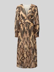 Midikleid aus Viskose mit V-Ausschnitt Modell 'AMOR' von Bash Pink - 35