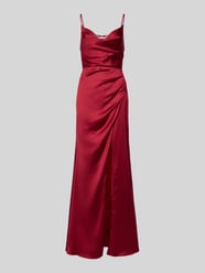 Avondjurk met cascadehals van LUXUAR FASHION Bordeaux - 48