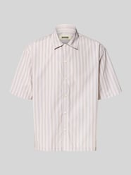 Relaxed fit vrijetijdsoverhemd met 1/2-mouwen, model 'Wang' van WOODBIRD Fuchsia - 32
