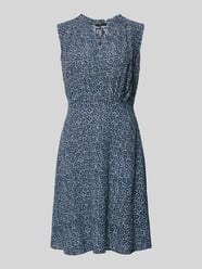 Knielanges Kleid mit Allover-Muster von Zero Blau - 5