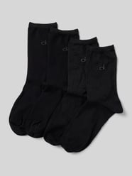 Socken mit Label-Detail im 4er-Pack von CK Calvin Klein Schwarz - 33