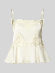 Regular Fit Top mit Spitzenbesatz Modell 'Kaela' von Neo Noir - 31