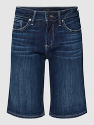 Bermudy z naszywką z logo model ‘SUKI’ od Silver Jeans Niebieski - 5