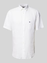 Freizeithemd aus Leinen mit Button-Down-Kragen Modell 'Summer' von Fynch-Hatton Weiß - 11